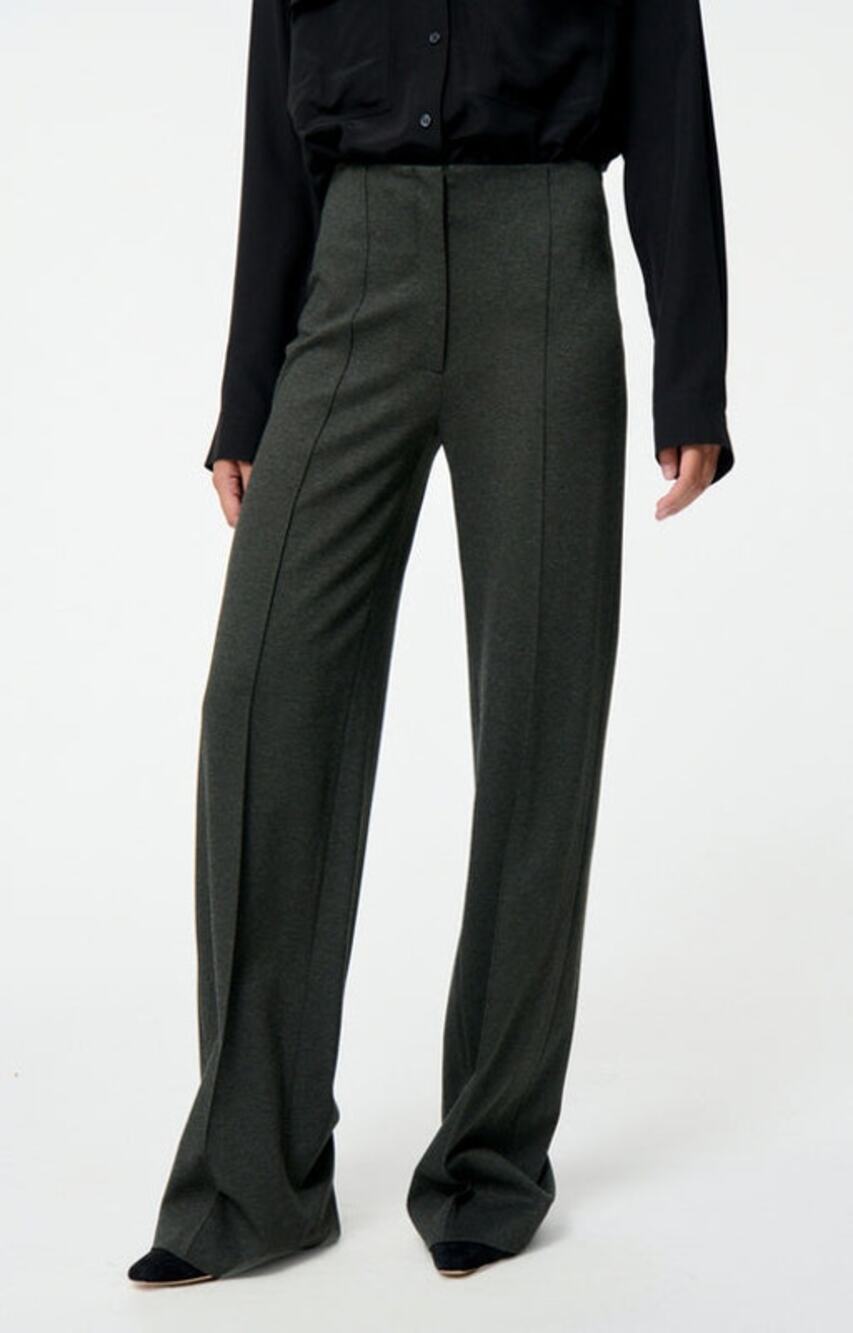 Vanessa Bruno Faru Wide Leg Pants in Kaki 667 FR 38 US 4